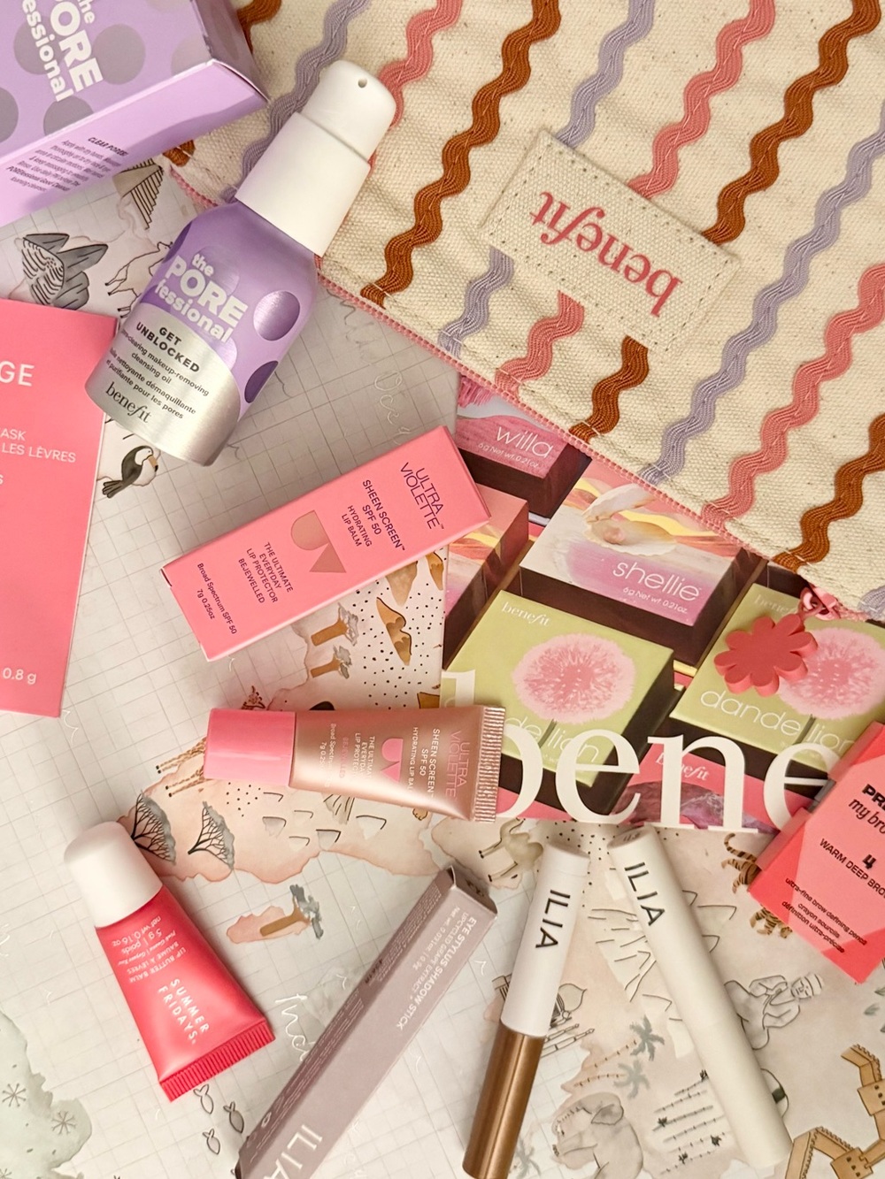 Overstock Beauty Samples with Benefit Cosmetic Bag 🩷